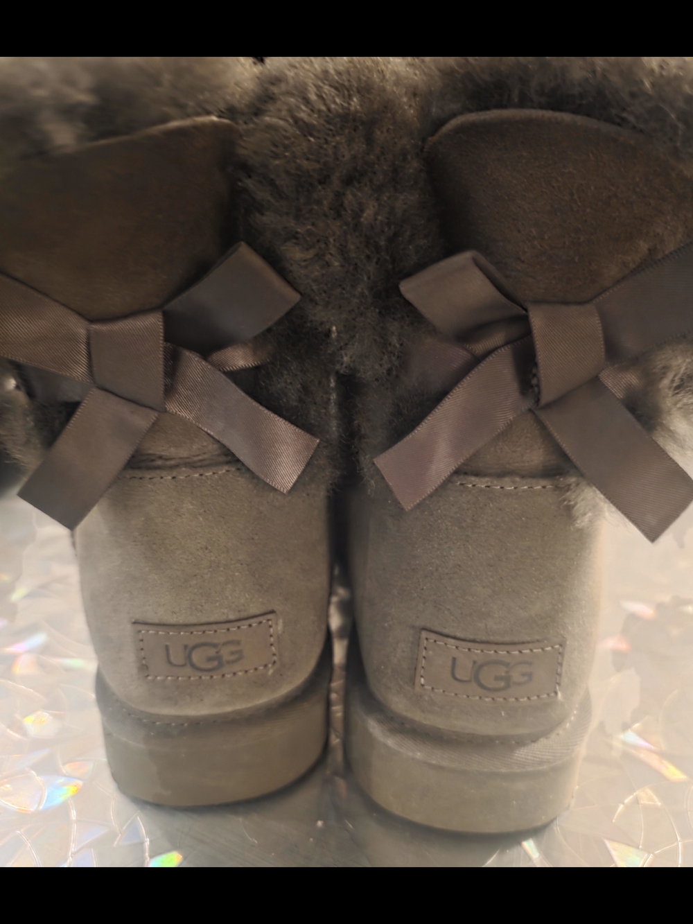 UGG Bailey Bow Mini Boots Size 10